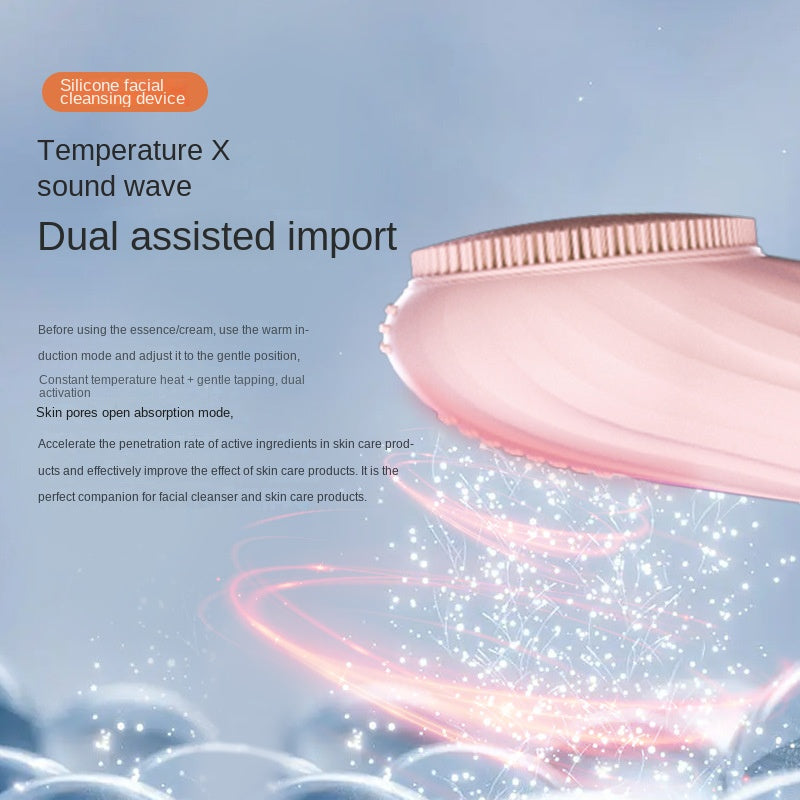 Facial Cleansing Device Silicone Facial Brush Ultrasonic